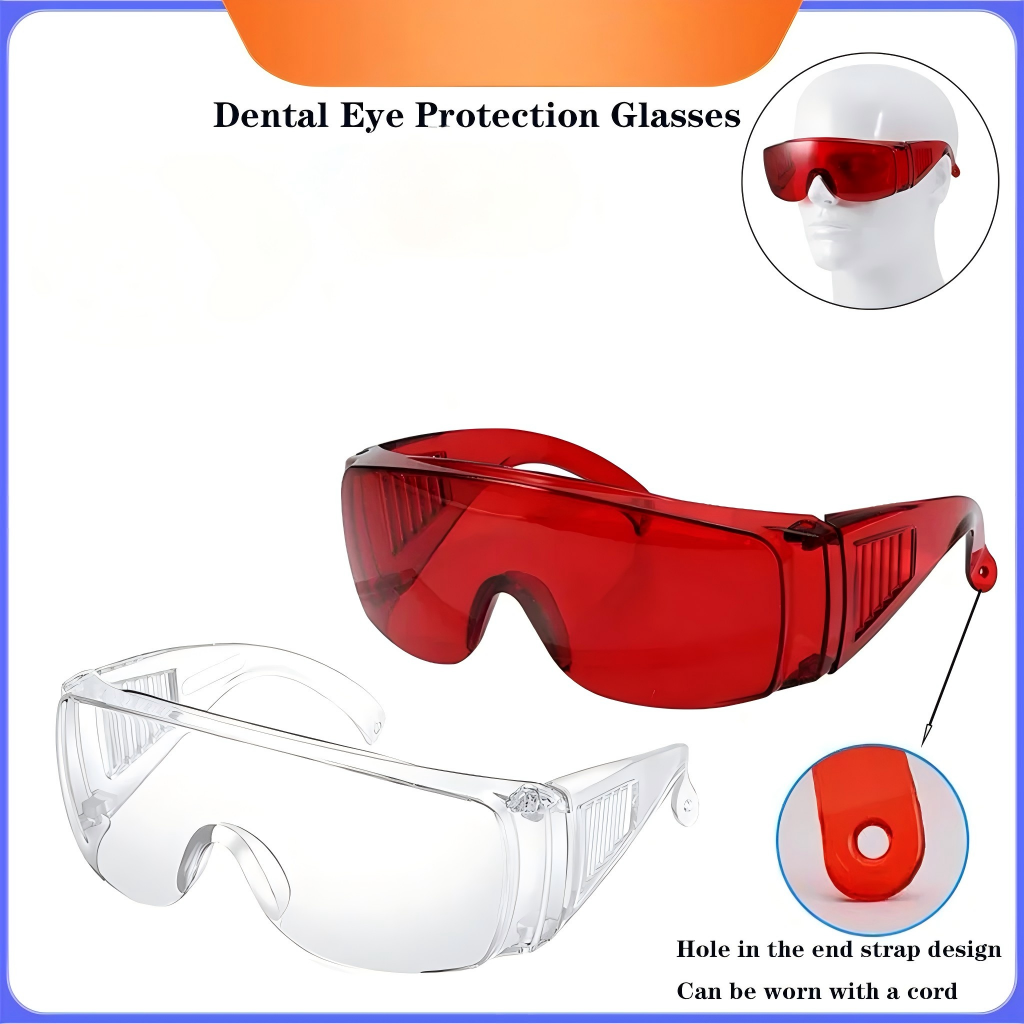 Teeth Whitening Uv Light - Red and White Dental Safety Goggles