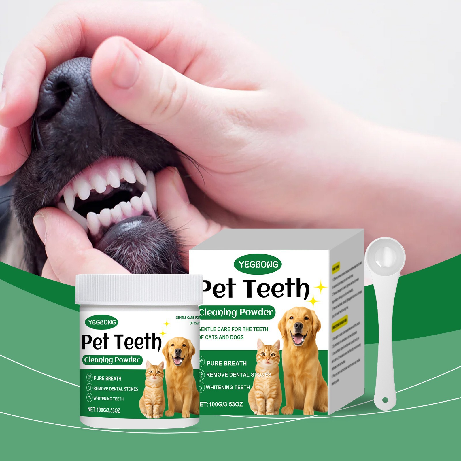 Teeth Whitening Clinic - Pet Teeth Cleaning Powder Reduce Dental