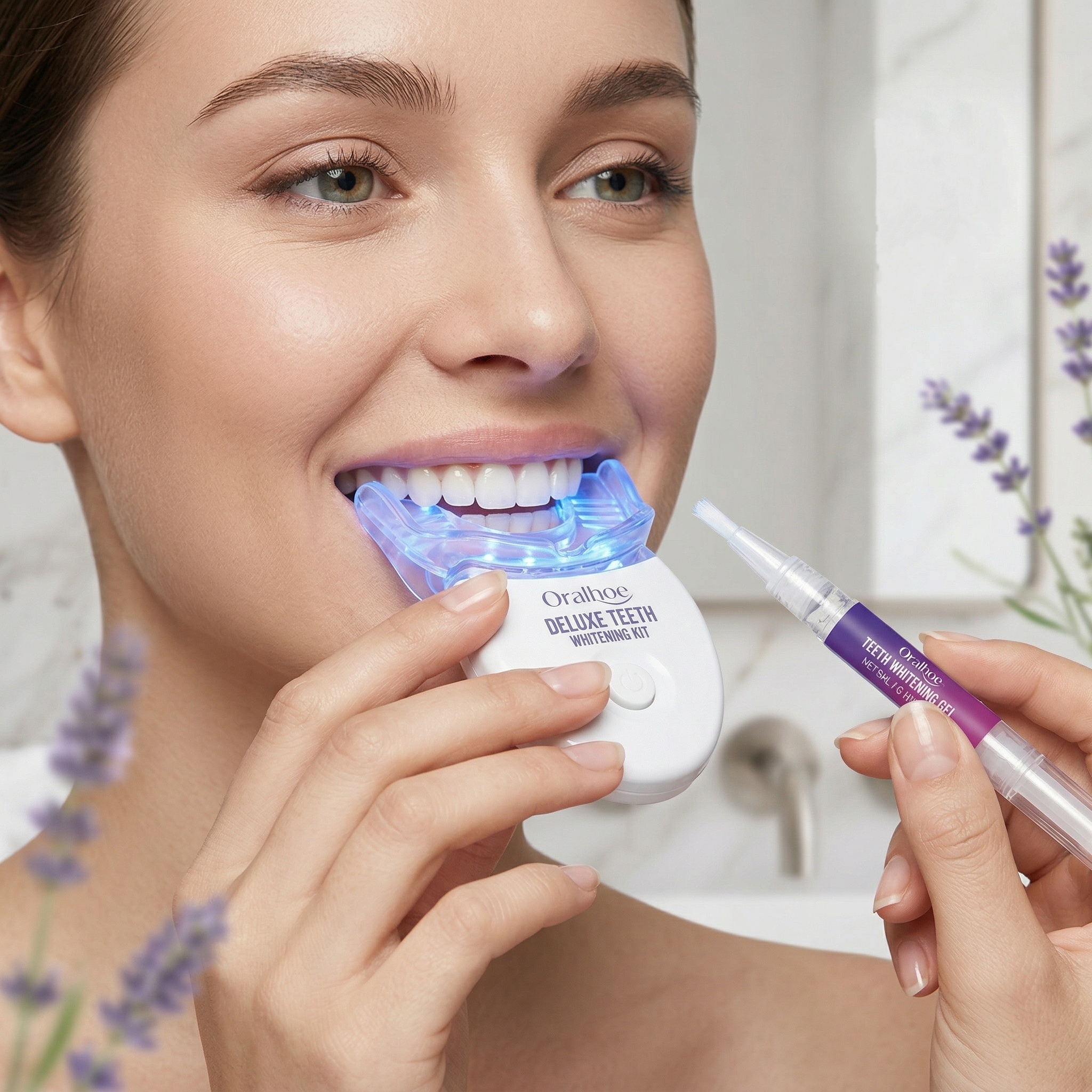 Oralhoe Teeth Care Set Oral Hy - Teeth Whitening Uv Light 리뷰 및 가격