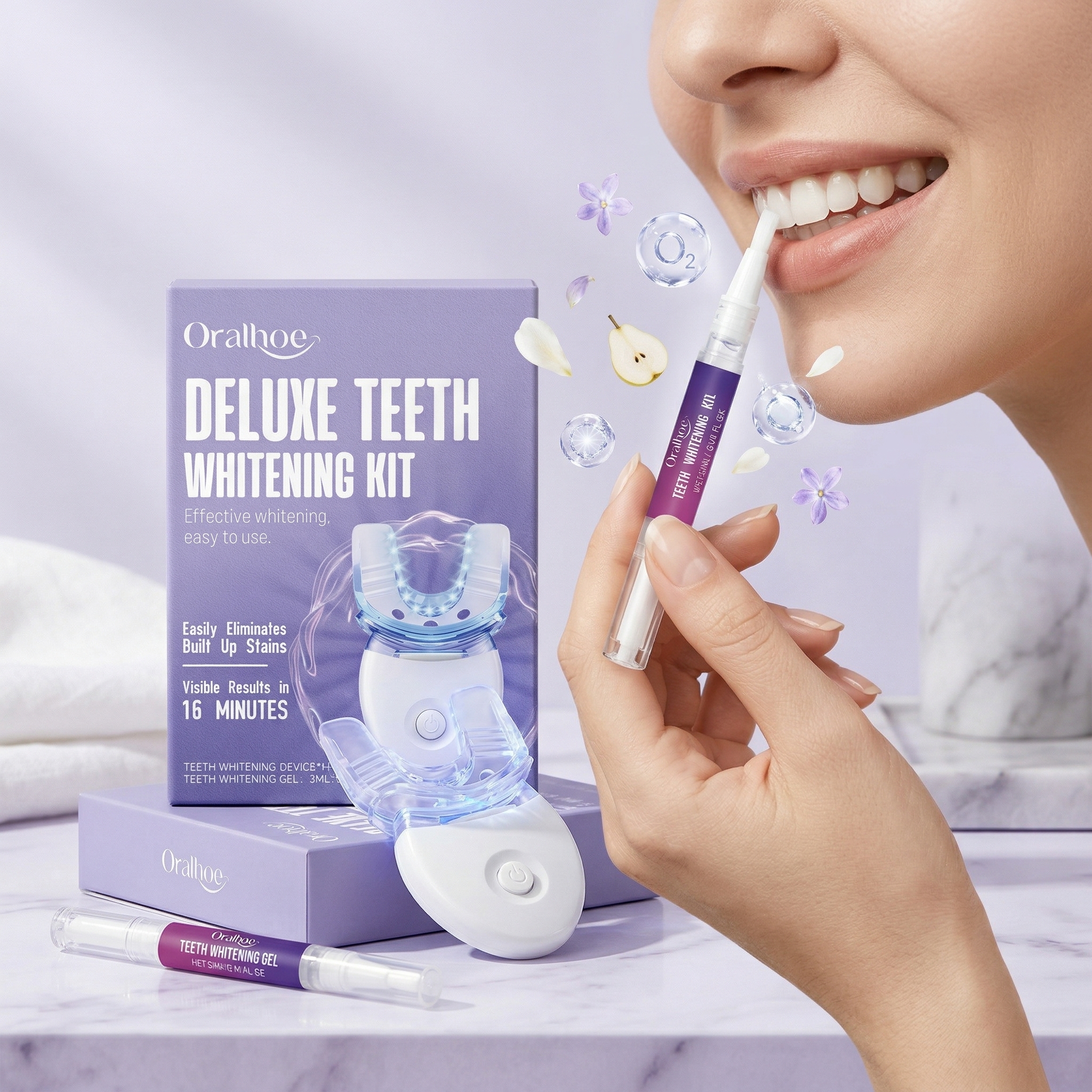 Oralhoe Teeth Care Set Oral Hy - Teeth Whitening Uv Light 리뷰 및 가격