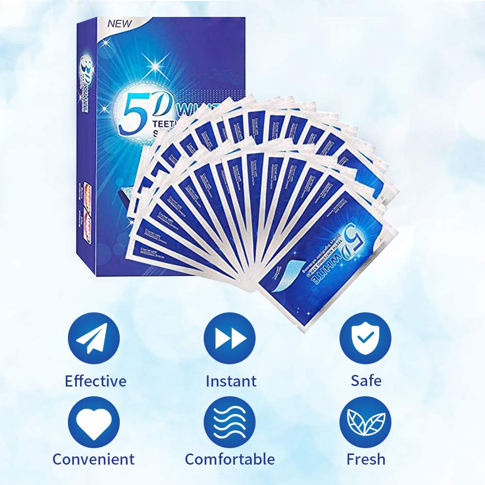5D White Teeth Whitening Strip - Teeth Whitening Clinic 리뷰 및 가격