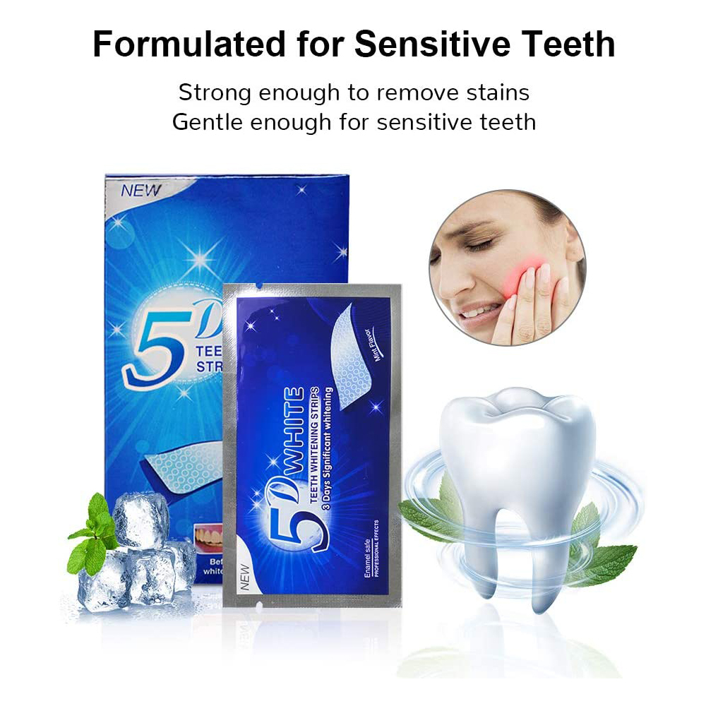 5D White Teeth Whitening Strip - Teeth Whitening Clinic 리뷰 및 가격